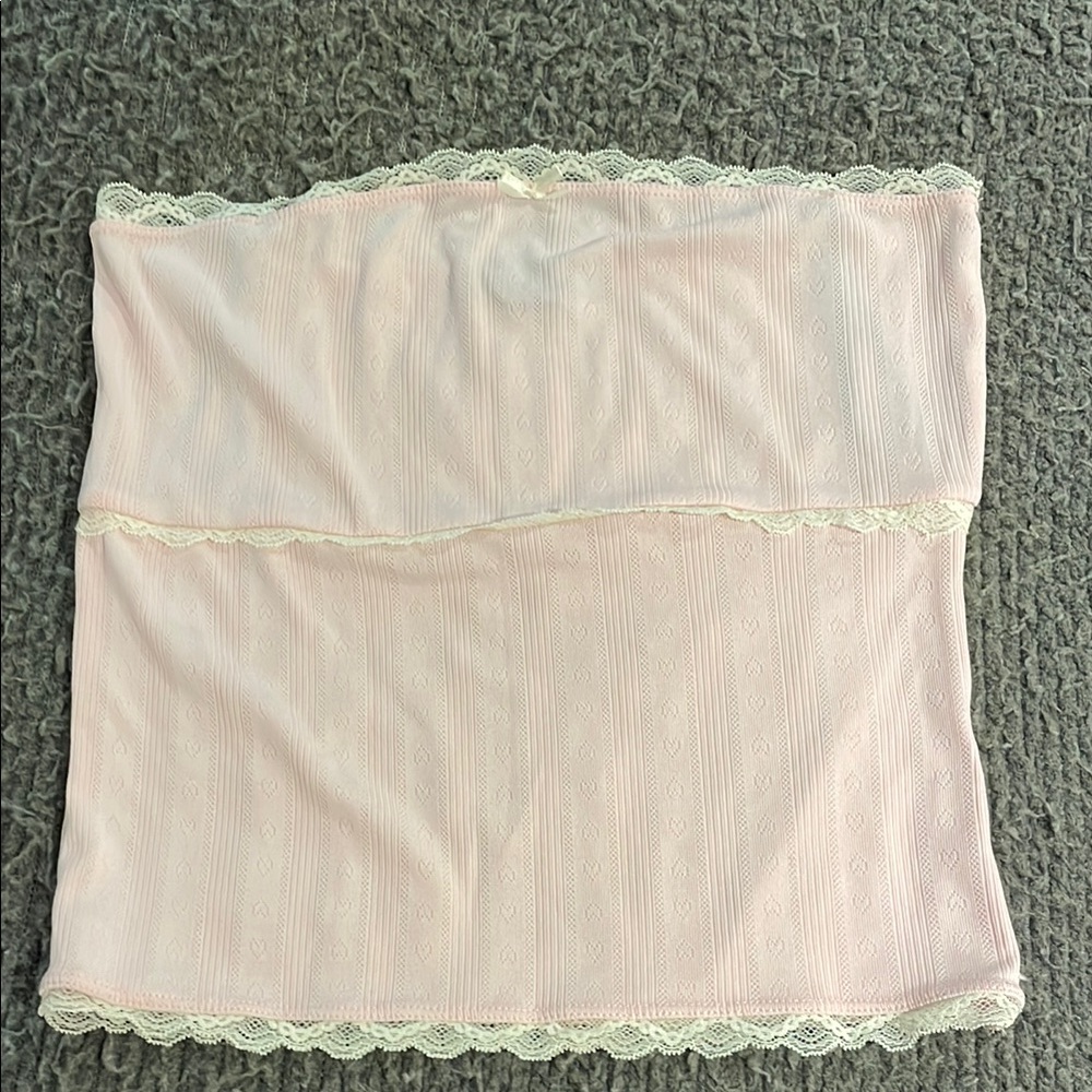 Forever 21 Pink Lace Trim Bandeau